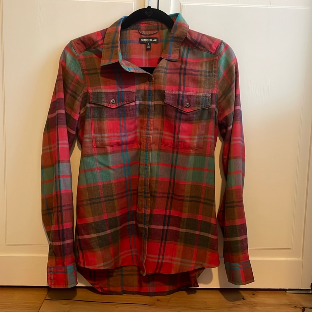 Toad & co re-form lightweight flannel shirt in winterberry